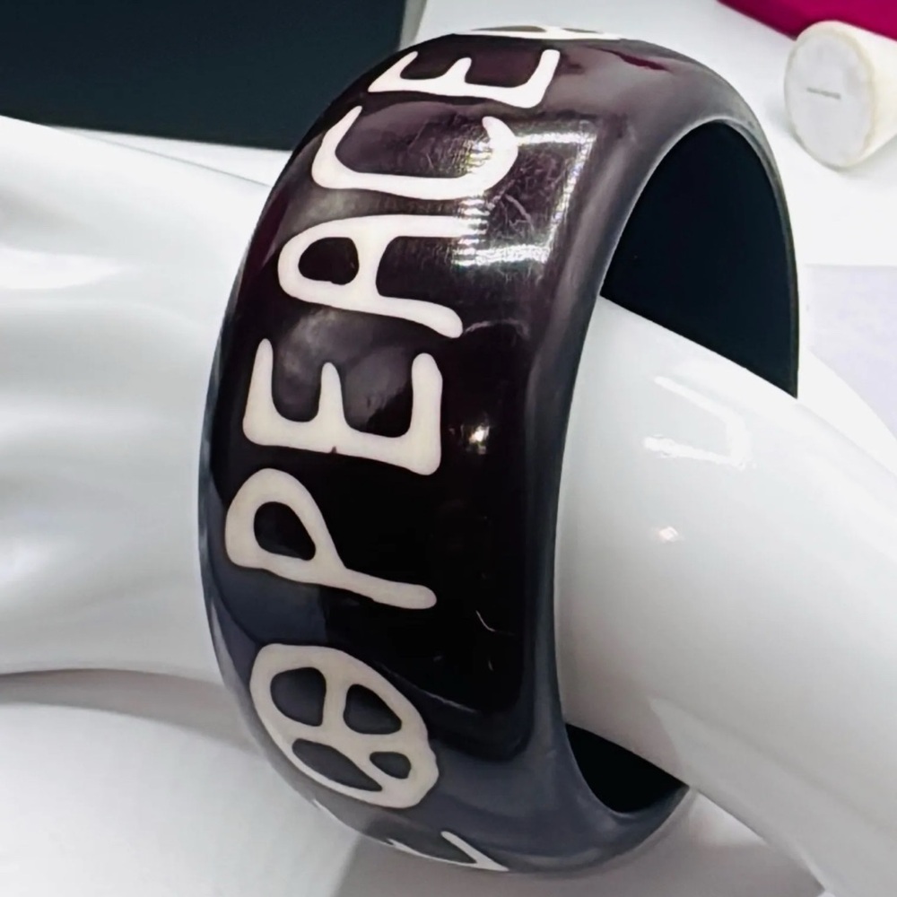 Dark brown/black peace bangle size 7.25